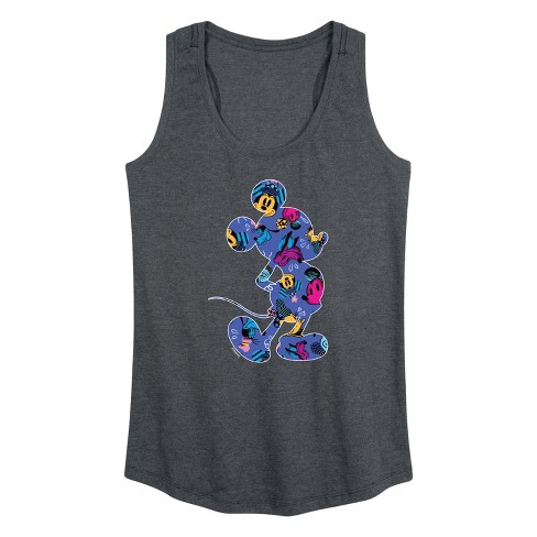 Women's - Disney - Mickey Silhouette Expressive Pattern Graphic Racerback Tank - image 1 of 4