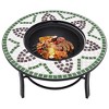 vidaXL Mosaic Fire Pit Green 26.8" Ceramic - 4 of 4
