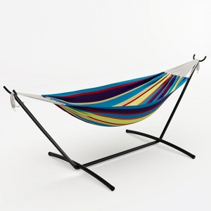 Nasitip Double Hammock with Steel Stand & Carry Bag,2-Person Hammock Bed,Brazilian-Style,450lb Capacity - 1 of 4