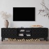 LOVSON Modern Mid-Century Media Console with 4 Drawers and Cable Management, TV Console Table for TVs up to 75",for Living Room,Office(Black) - 4 of 4