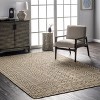 Nuloom Micaela Geometric 5x8 Jute Indoor Area Rug for Dining Room Rug Neutral Rug Living Room Rug Kitchen, Grey/Ivory - 2 of 4