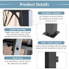 ALAULM Wall Mount Gazebo Outdoor Pergola, Hardtop Lean to Gazebo Canopy Awnings with Sloped Roof and Sturdy Steel Frame, for Patio, Deck, Backyard - 3 of 4