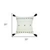 HomeRoots 20" X 20" Off-White And Black 100% Cotton Geometric Zippered Pillow - 3 of 4