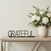 HomeRoots 17" Black Metal Grateful Tabletop Sign - 2 of 4