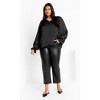 Women's Plus Size Maia Top - black | CITY CHIC - image 2 of 4