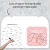 Big Dot of Happiness 50th Pink Rose Gold Birthday - Happy Birthday Giant Greeting Card - Big Shaped Jumborific Card - 16.5 x 22 inches - 3 of 4