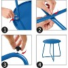 Simple Trending Outdoor and Indoor End Table for Garden Balcony Yard, Navy Blue - 3 of 4