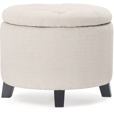 target round storage ottoman