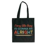 City Creek Prints Every Little Thing Colorful Canvas Tote Bag - 15x16 - Black