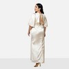 Rebdolls Women's Hydrangea Satin Flutter Sleeve Maxi Slip Dress - 2 of 3