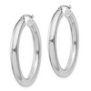 Black Bow Jewelry 4mm, Sterling Silver, Large Round Hoop Earrings - 35mm (1 3/8 Inch) - 2 of 4