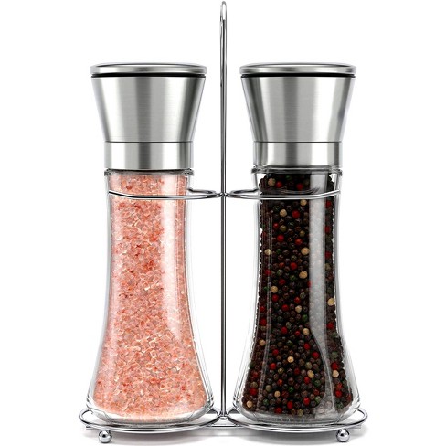 2-Piece Neutral Modern Salt and Pepper Grinder Set + Reviews