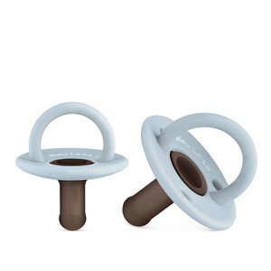 Bleu La La Lulababe Pacifier - Set of Soft Hospital Grade Silicone Two Tone Pacifier for Newborns Infants and Babies - 1 of 4