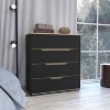 Okak Modern Design Bedroom Dresser with 2-Door Cabinets and Drawer,Chest Storage Cabinet Organizer for Living Room Hallway Entryway - 3 of 4
