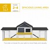 SKYONE 83" Dark Gray 2-Story Wooden Rabbit Hutch with Run, Ladder, Lockable Doors & Slide-Out Tray - 4 of 4