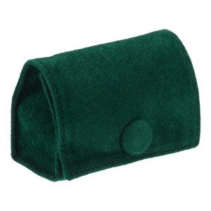 Unique Bargains Velvet Cloth Buckle Closure Portable Jewelry Holder for Rings Earrings - 1 of 4