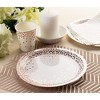 Juvale 48-Pack Metallic Rose Gold Foil Polka Dot Disposable Paper Plates Party Supplies, 9 Inch - 3 of 4