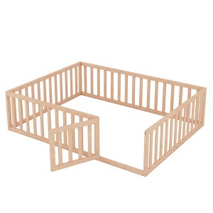 Okak Bed Guard Rails for Queen Size Bed,Baby Bed Rail Guard for Toddlers,Natural - 1 of 4