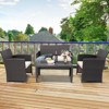 Tangkula 8PCS Outdoor Patio Furniture Sets Weather-Resistant Rattan Sofas w/ Soft Cushion White - 4 of 4