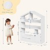 Kids Bookshelf Toy Storage Organizer, Wooden Toddler Bookcase, Children's Book House Three-Story Book House, Kids Reading Nook - 2 of 4
