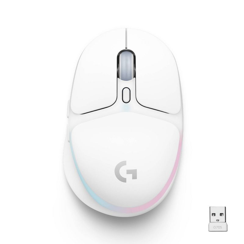Logitech G705 Wireless Gaming Mouse for PC - White, 1 of 10