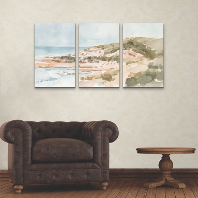 Emma Caroline Neutral Seaside II Multi Panel Canvas Print