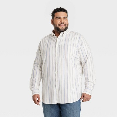 Men's Oxford Striped Long Sleeve Button-Down Shirt -Goodfellow & Co™