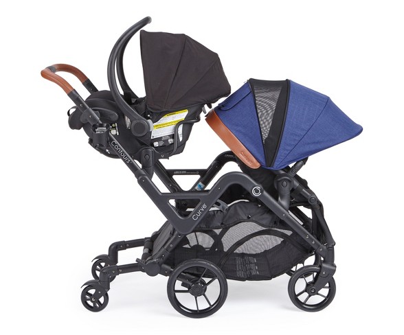 Contours Curve Tandem Double Stroller - Indigo