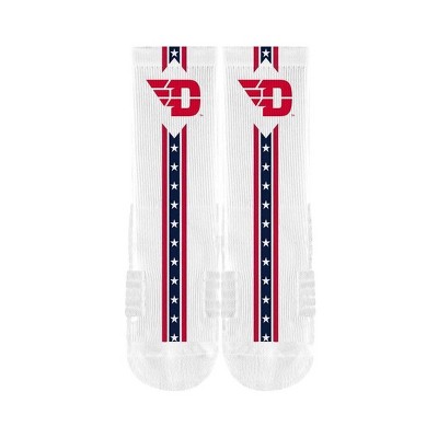 NCAA Dayton Flyers Adult Flags Crew Socks - M/L