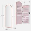Best Choice Products Door/Wall Mounted Arch Mirror Jewelry Armoire, w/ Metal Frame, Lockable Door - 2 of 4