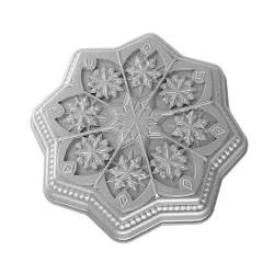 Nordic Ware Sweet Snowflakes Shortbread Pan, Silver