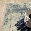 Bryant Distressed Abstract Indoor Area Rug Beige/Teal - Captiv8e Designs - 4 of 4