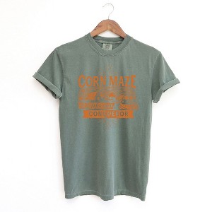 Simply Sage Market Women's Corn Maze Conqueror  Short Sleeve Garment Dyed Tee - 1 of 2