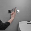 BWE Wall Mounted Toilet Paper Holder Double Post Pivoting Square Tissue Holders Roll Hangers Stand - 3 of 4