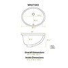 ALFI  Isabella Plus Collection 18 inch Oval Undermount basin with overflow and rear center drain - 3 of 3