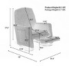 Nursery Rocking Chair with Adjustable Footrest,Teddy Fabric Modern Glider Recliner for Living Room or Bedroom-Baofuwish - 4 of 4