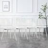 NicBex Modern Transparent Dining Chair Set 6-Piece with Metal Legs,Plastic Crystal Chair Makeup Stool Minimalist Nordic Style for Kitchen Office - 3 of 4