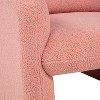 Kumasinova Modern Minimalist Teddy Fleece Single Accent Chair Sofa Chair with Arm&Pillow,Stylish Armchair with 350lbs for Living Room - 4 of 4