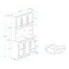 LOVMOR 71"Kitchen Storage Cabinet with Countertop,Freestanding Hutch Cabinet with Adjustable Shelves,6 Doors and 1 Drawer,Black - 2 of 4