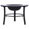 vidaXL Mosaic Fire Pit Blue and White 26.8" Ceramic - 2 of 4
