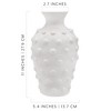 AuldHome Design Old-Fashioned White Hobnail Vase; Vintage Farmhouse Decor for Home, Office, Events - 3 of 4
