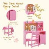 Kids Desk and Chair Set, Student Writing Desk with Hutch & Storage Cabinet, for Kids Bedroom & Study Room - 4 of 4