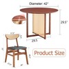 NicBex Dining Table Set for 6 Kitchen Table Ancient Solid Wood Dining Table Imitation Rattan Table Legs Simple Solid Wood Dining Chair - 4 of 4