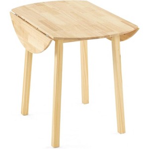 VINGLI 35" Solid Wood Folding Dining Table,Expandable Folding Round Table for Home, Apartment,Office - 1 of 4