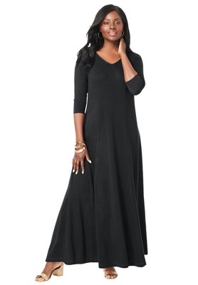 Jessica London Women's Plus Size Double-V Maxi Dress