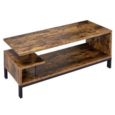 Yaheetech Free Standing TV Table Wood Elegant TV Stand Console Table