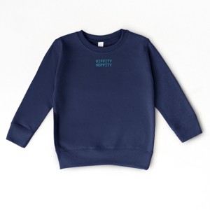 The Juniper Shop Embroidered Hippity Hoppity Stacked Toddler Sweatshirt - 1 of 4