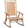 vidaXL Rocking Chair Natural Bamboo Bamboo, Polyester Standard - 2 of 4