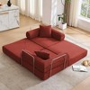 Sapphtopaz 73" Couches for Living Room 2-in-1 Convertible Sofa Bed with Removable Armrests Mattress Sofa with 2 Pillows Sleeper Sofa for Bedroom - 2 of 4