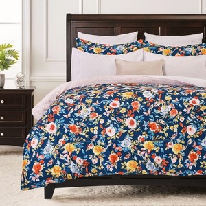 Chanasya Vibrant Rose Garden Duvet Cover Set - 1 of 4